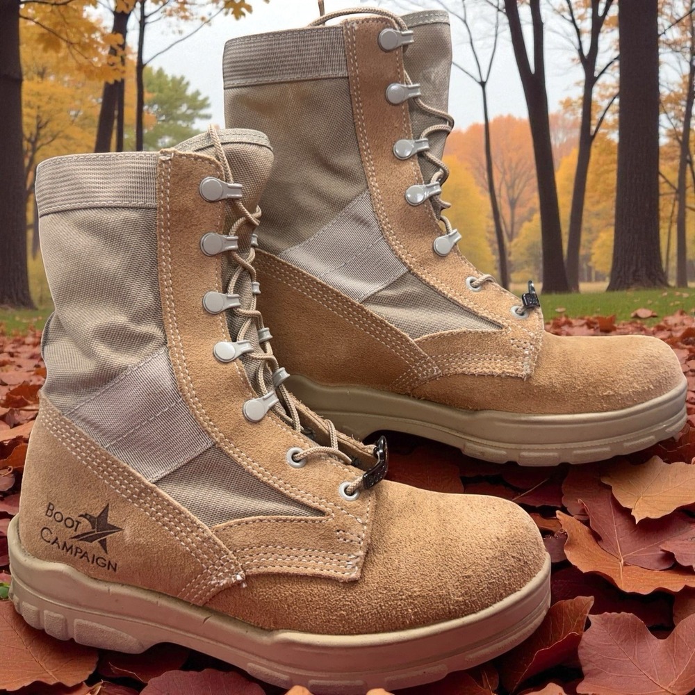 Bates Boot Campaign Combat Boots – Women's Size 6R – Tan Suede Tactical Military